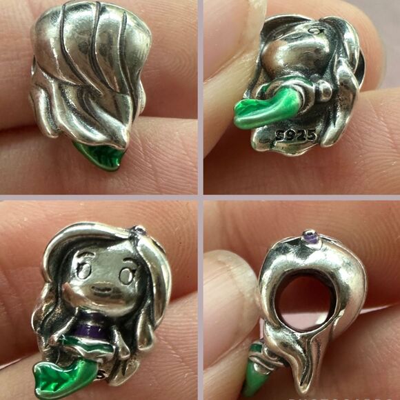 NWOT Ariel The Little Mermaid Disney Pandora FIT Silver Charm - Picture 4 of 6